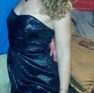 Urban Outfitters Sexy Metallic Black Dress 0 XS